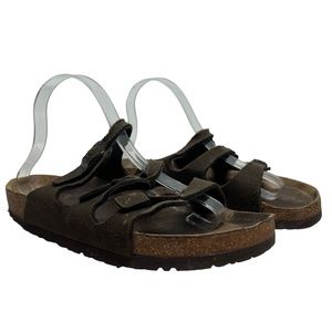 BIRKENSTOCK FLORIDA Brown Genuine Leather Suede Slides Casual Shoes Sandals  9